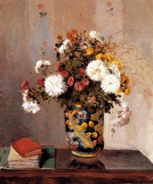 カミーユ・ピサロ Painting - 中国の花瓶の菊 1873年 カミーユ・ピサロ